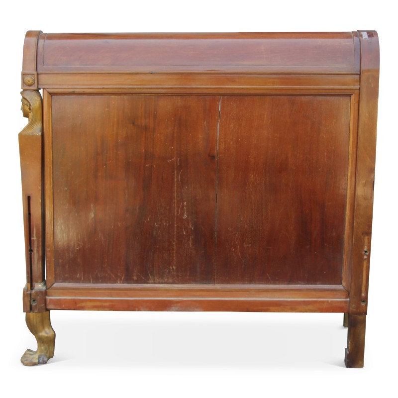 Bed composed of an Empire mahogany headboard and footboard decorated with caryatids - Moinat - Headboards
